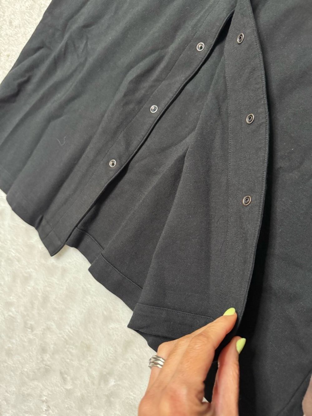 TOM WOOD Oslo Norway Black Button Tee - Picture 3 of 9